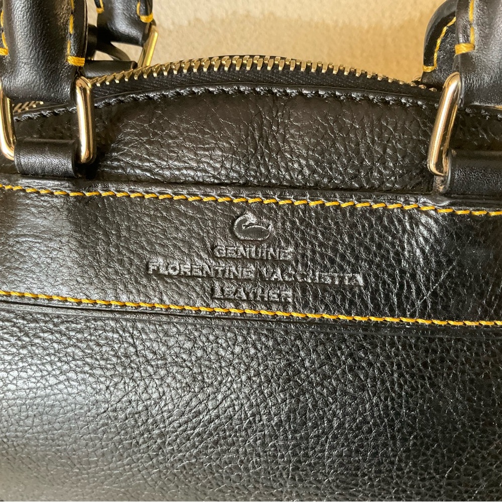 Dooney & Bourke Black Pebbled Leather Satchel - Picture 4 of 9